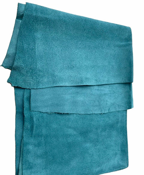 Aqua split leather SL fur and leather