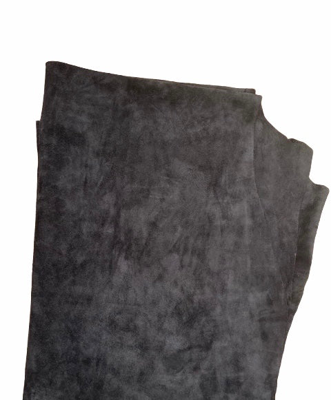 Black suede leather SL fur and leather