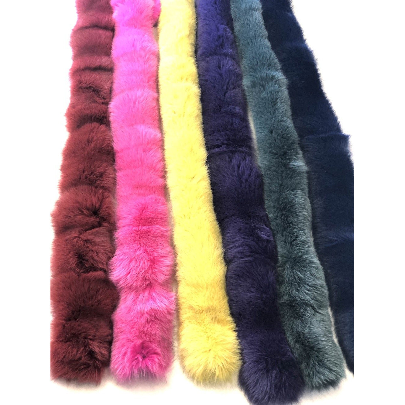 Dyed Blue Fox Strips - SL Fur & Leather