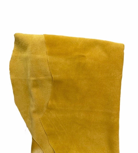 Gold split leather SL fur and leather