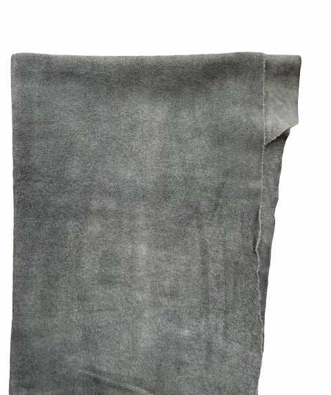 Grey split leather SL fur and leather