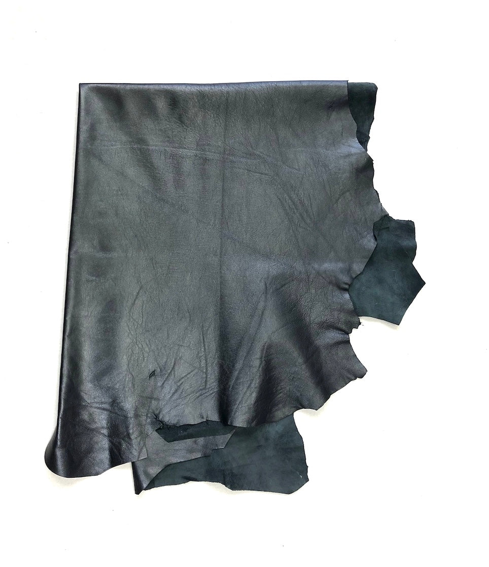 Metallic Charcoal Italian Leather - SL Fur & Leather