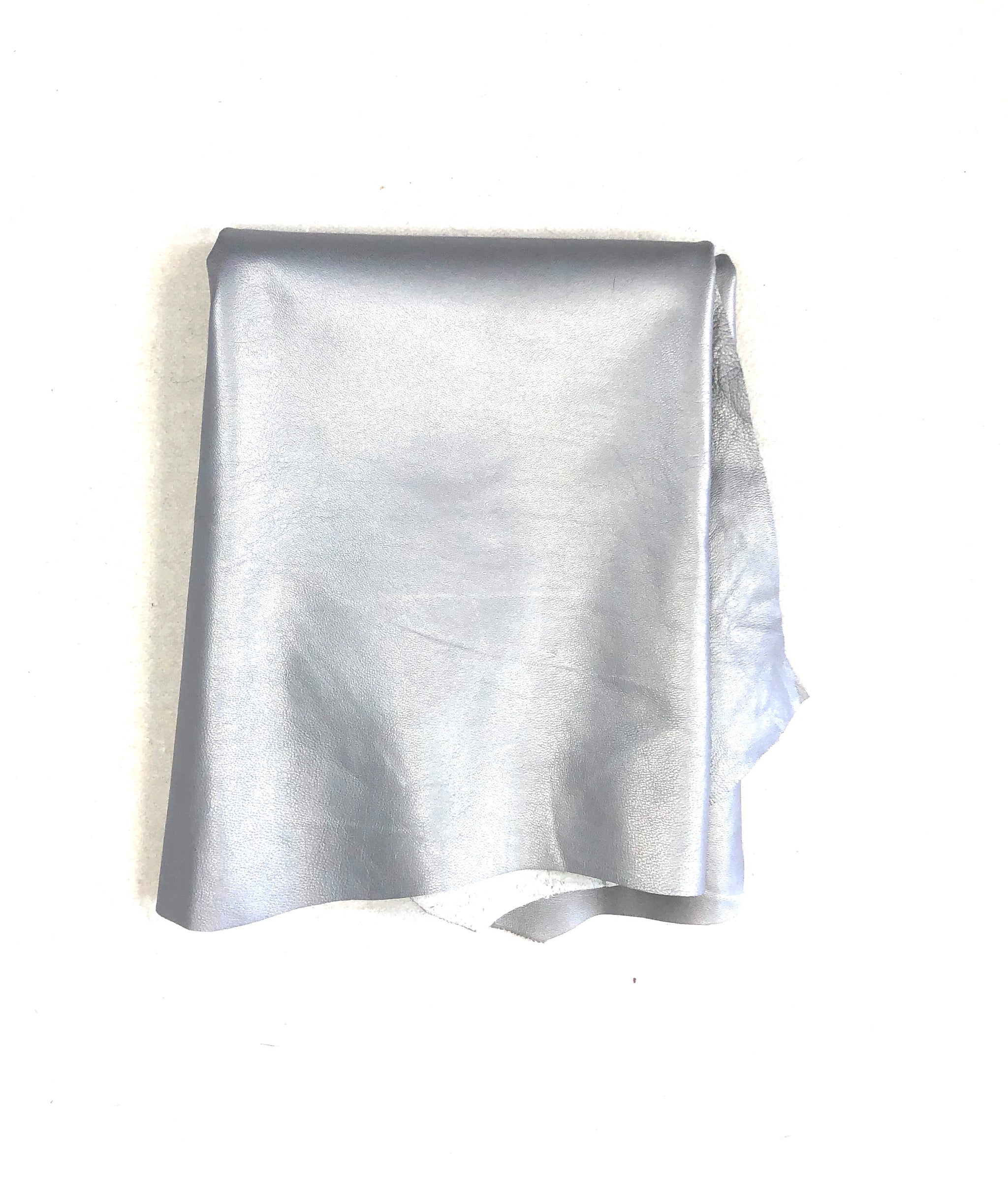 Metallic Silver Italian Leather - SL Fur & Leather