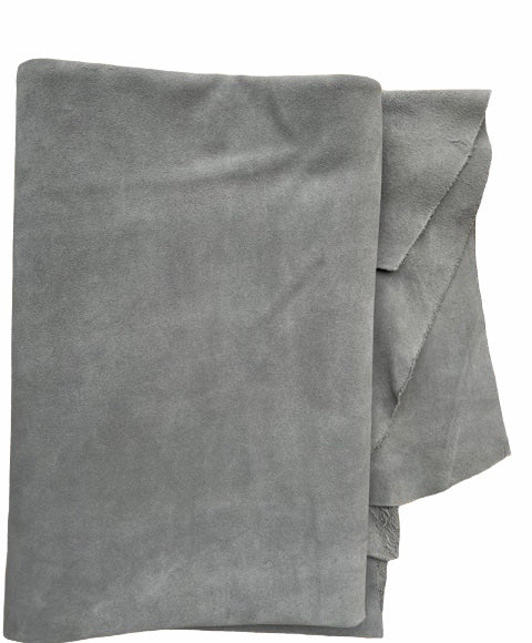 Light grey split leather SL fur and leather