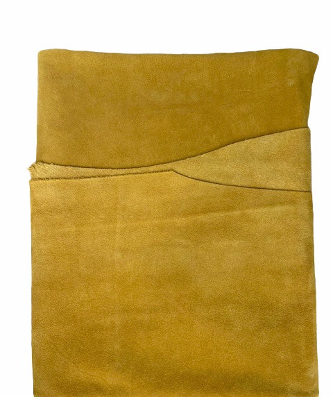Natural tan split leather SL fur and leather