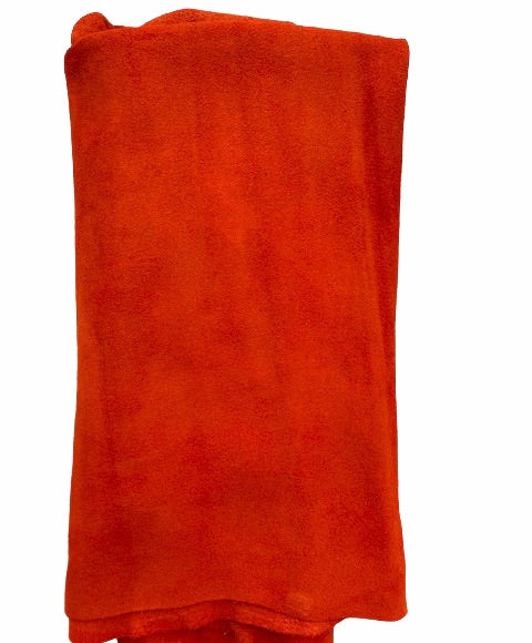 Orange split leather SL fur and leather