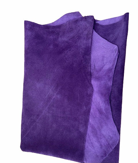 Purple split leather SL fur and leather