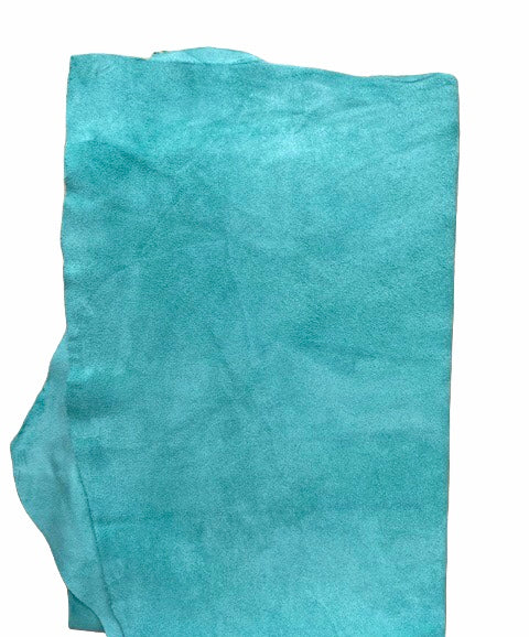 Turquoise split leather SL fur and leather
