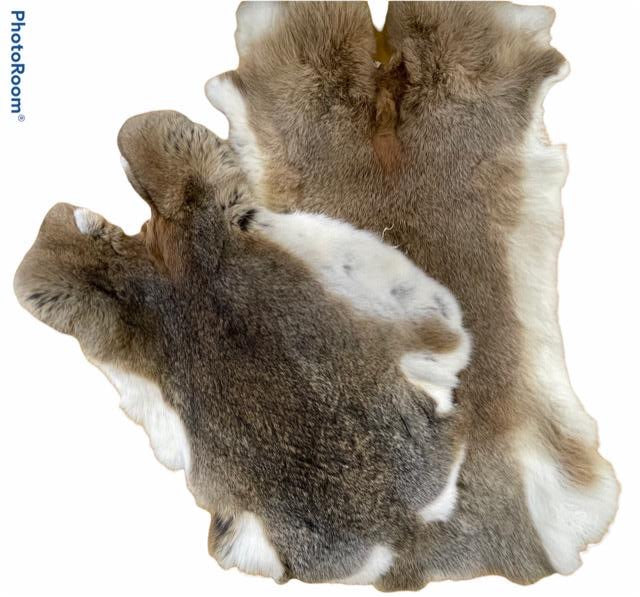 Heather rabbit fur pelts - SL fur and leather